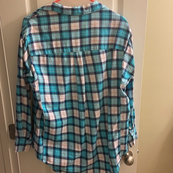 Light Blue Plaid Lauren James Schacket - Picture 2 of 2
